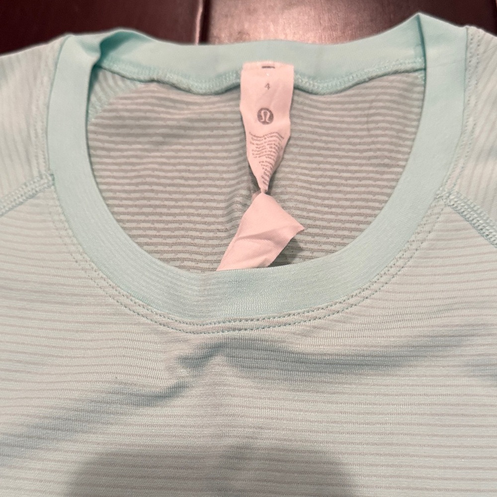 Lululemon Aqua Striped Top